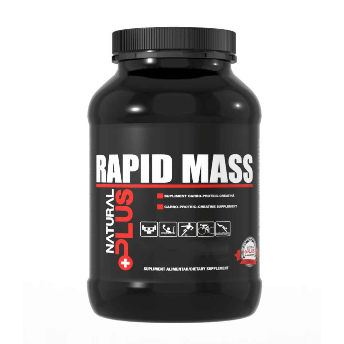 Gainer pentru cresterea masei musculare- Rapid Mass 4000 g, cocos